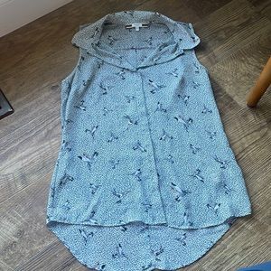 Button down sleeveless shirt